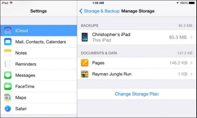 back-up van je iPad in de iCloud voltooid