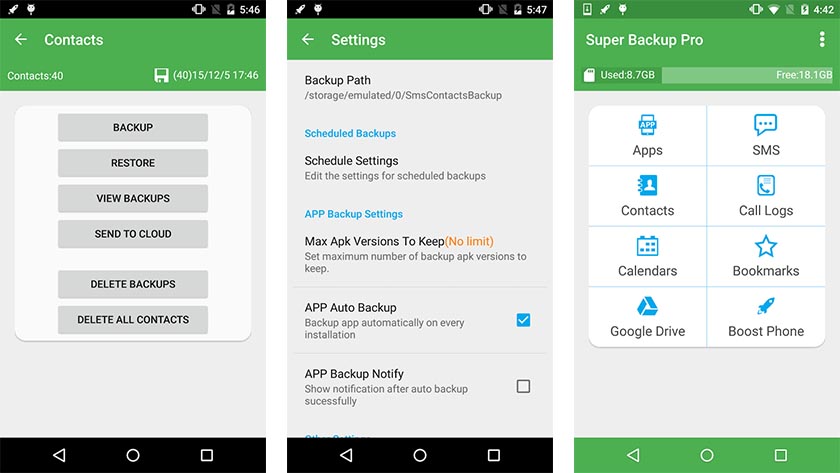 recover contacts from android