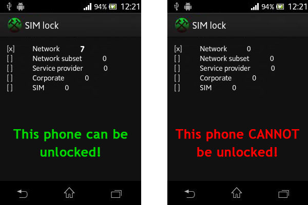 unlock sony xperia without code