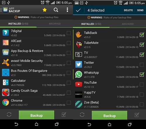 android app backup restore
