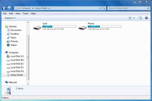 Samsung-Datei manuell auf den PC übertragen