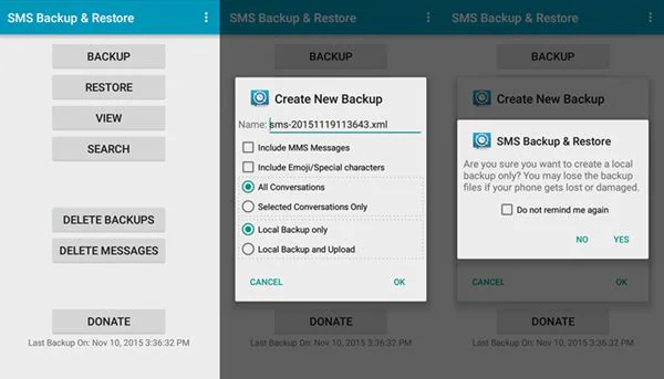 samsung sms backup restore