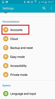 samsung account backup restore