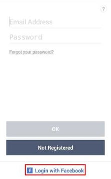 line app not working-Login with Facebook