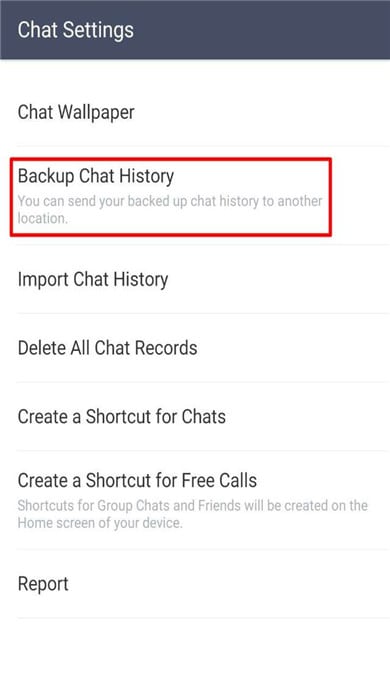 backup chat history