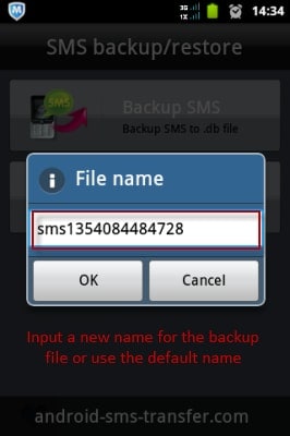 backup android sms