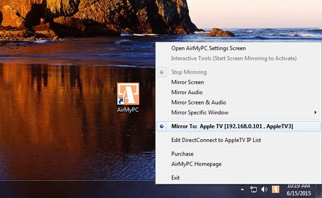 how to put airplay on pc