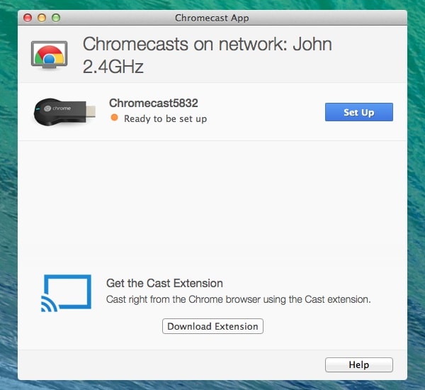 cant change wifi for chromecast using mac