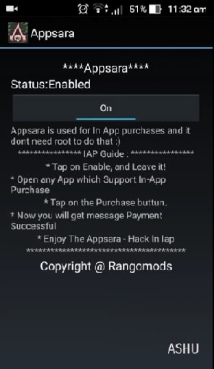 hack in app purchase with appsara