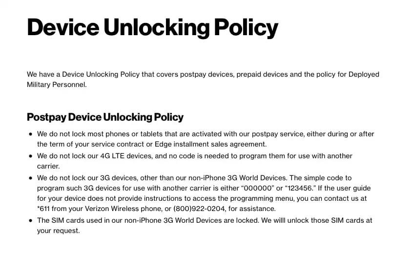 verizon iphone unlocken