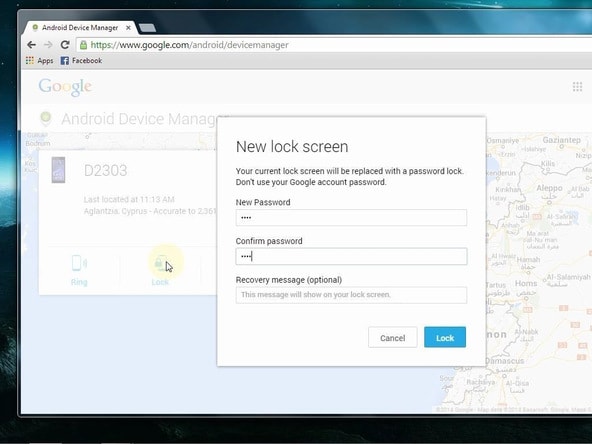 android device manager remove htc screen lock