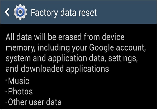 factory reset s4 from settings
