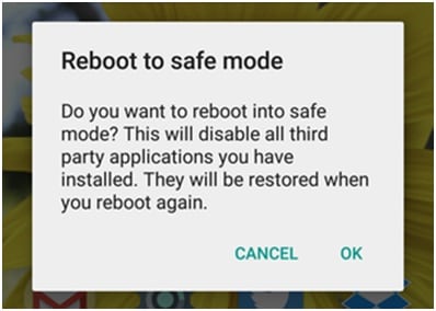 restart android phone in safe mode-enter safe mode