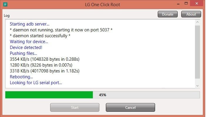 lg one click root - iniciar root