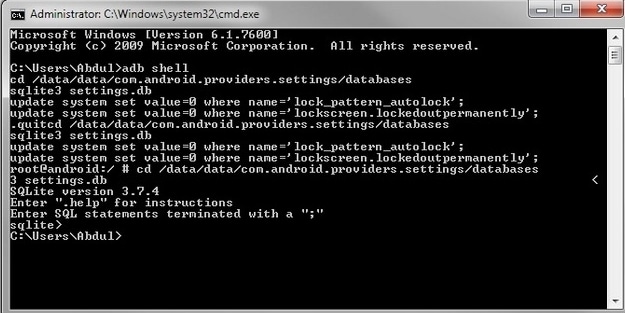 unlock lg forgot password - command code