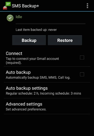  sauvegarde sms android - sms backup+