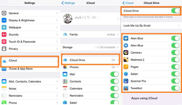 como consertar o WhatsApp que não está funcionando no iphone-Enable-or-disable-iCloud-app