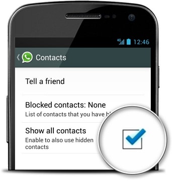 WhatsApp não funciona - mostrar todos os contatos