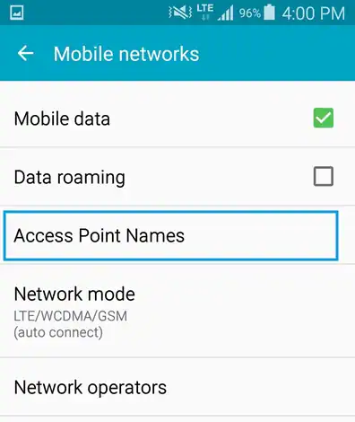 access point names