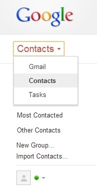 see contacts in google