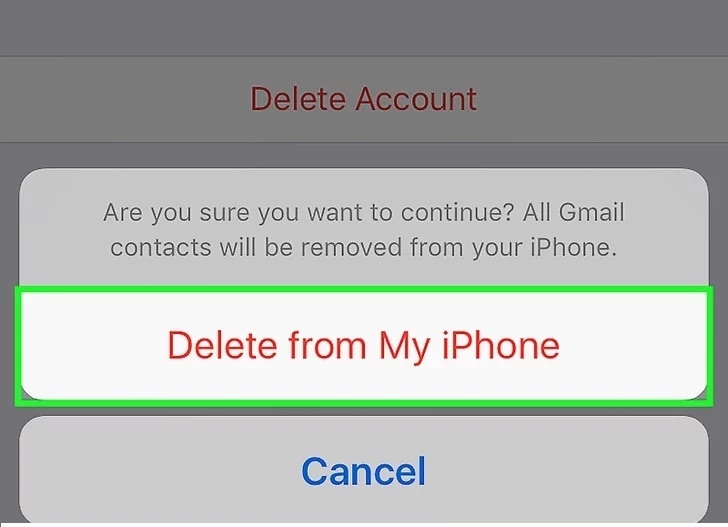 delete from my iphone