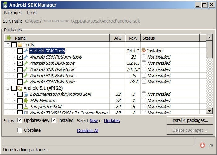 Android SDK-Manager