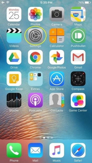 how to delete apps on iphone-tap on settings