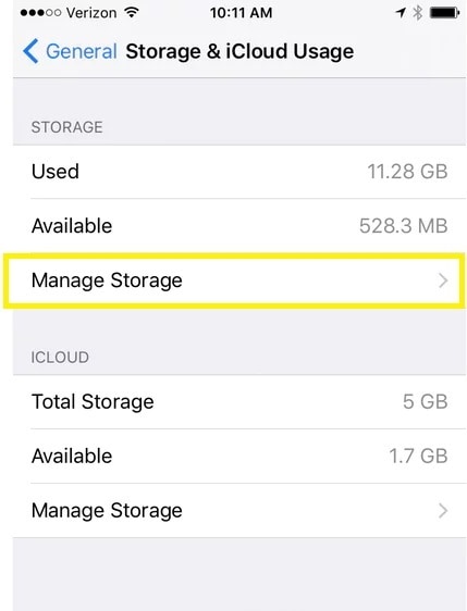 como apagar aplicativos no iphone - gerenciar armazenamento