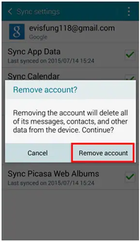 fix error 495-remove account