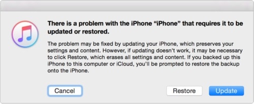 تحديث جهاز iPhone خلال iTunes