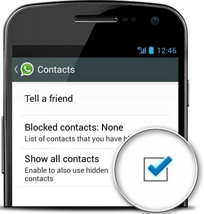 WhatsApp não reconhece os contatos