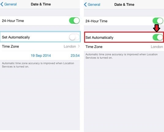 App Store funktioniert nicht - Uhrzeit und Datum ändern