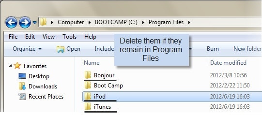 deletar arquivos do iTunes