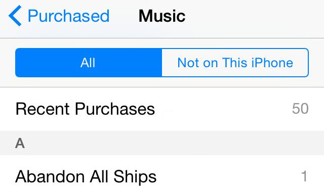 itunes purchase history-purchased music