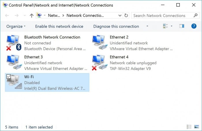 disconnect internet connection