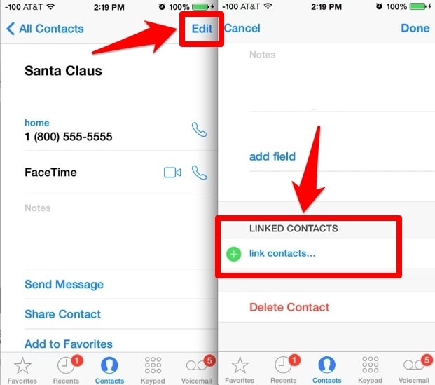 merge duplicate contacts
