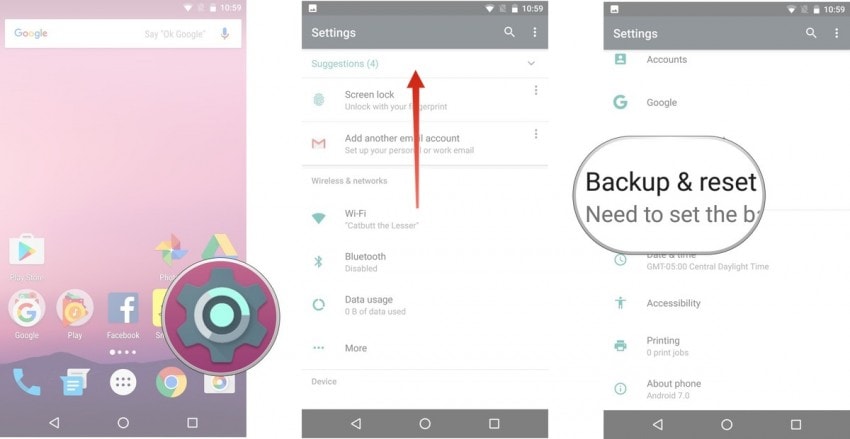 android system ui-Visit “Settings”