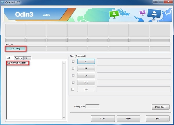 samsung odin mode-add firmware file