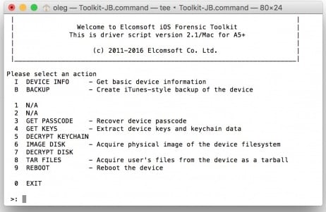 Elcomsoft iOS Toolkit