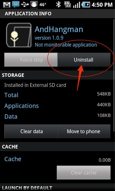 uninstall apps