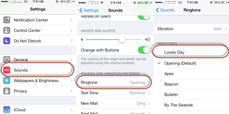 fix iphone not ringing - change a different iphone ringtone