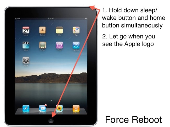 force restart ipad to fix ipad issues