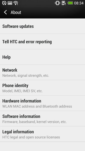 enable usb debugging on htc one - step 1