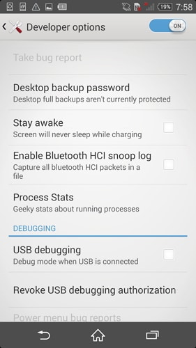 enable usb debugging on sony xperia - step 4