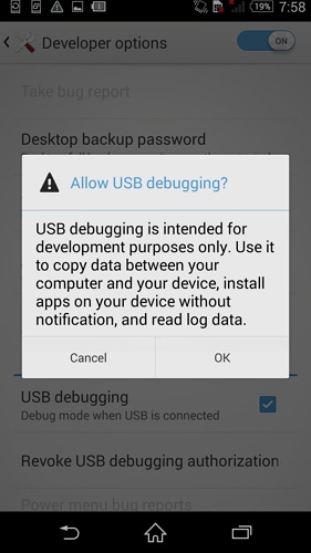 enable usb debugging on sony xperia - step 5