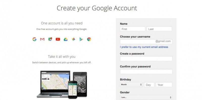 bypass gmail phone verification-submit your date of birth