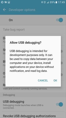 enable usb debugging on s7 s8 - step 5