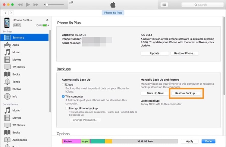 migrar dum iPhone antigo para um iPhone XS (Max) com o iTunes