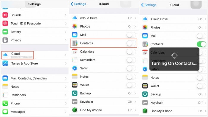 Kontakte mit iCloud synchronisieren