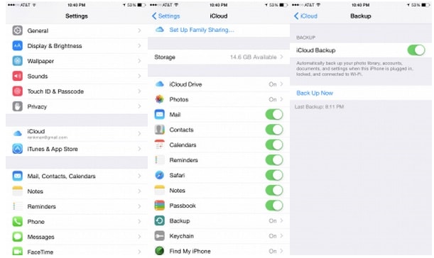 backup iphone with icloud before ios 11 downgrade